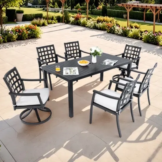 Modern Classic 7PC Outdoor Patio Dining Set image {10}