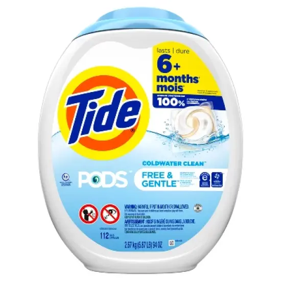 Tide Pods Laundry Detergent Pacs - Free & Gentle image {1}