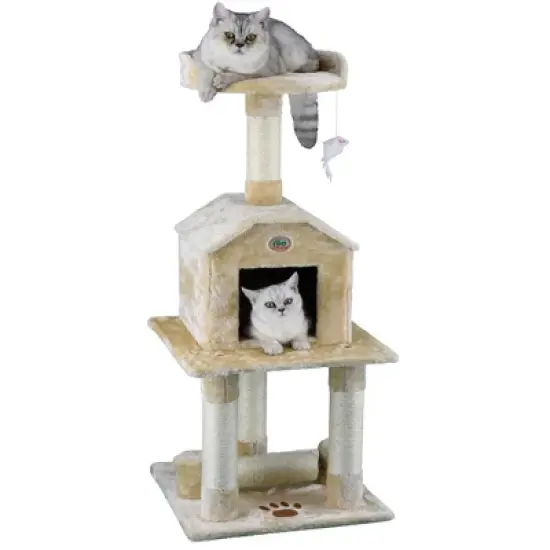Go Pet Club 45" Classic Cat Tree Condo with Sisal Covered Posts F04 image {2}