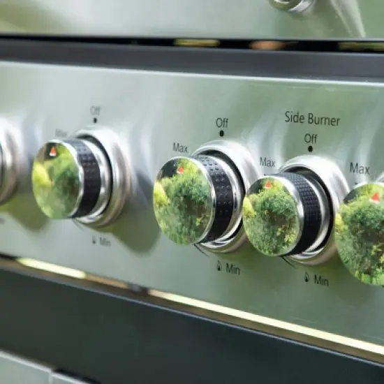 Captiva Designs 6 Burner Gas Grill with side burner & Porcelain Enameled Cast Iron Grate 65800 btu E02GR009: Rotisserie Compatible, Heat-Resistant image {9}