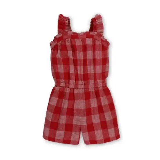 Hope & Henry Girls' Ruffle Pull On Romper, Toddler image {10}