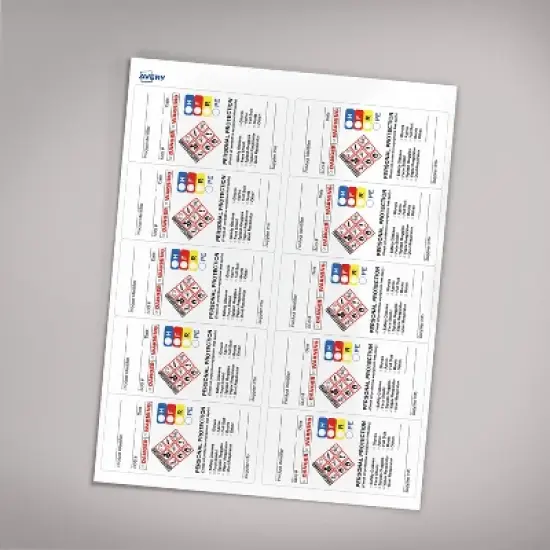 Avery GHS Secondary Container Labels, Waterproof, Chemical Resistant, Preprinted, Handwrite-Only, 4" x 2", 50 GHS Labels image {5}