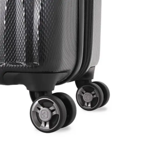 SWISSGEAR Energie PolyCarb Hardside Large Checked Spinner Suitcase - Black image {3}