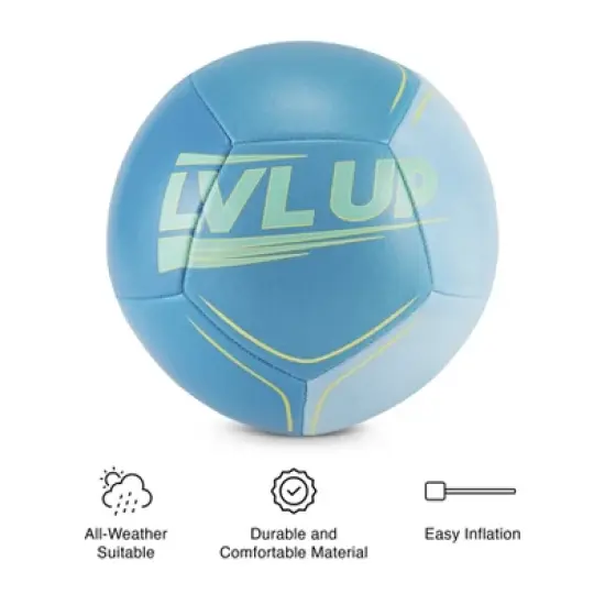 LVL UP Rigore Performance Deflated Soccer Ball Bundle Includes a Pump and Needle image {1}