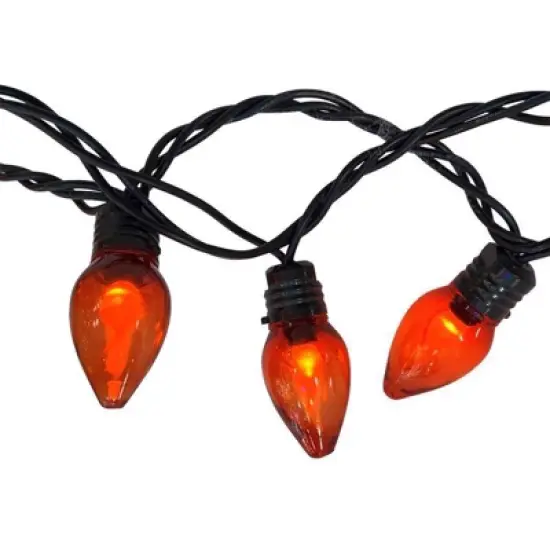 Celebrations Orange 20 ct LED Flicker Flame Halloween String Lights image {1}