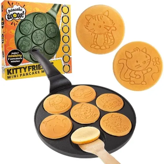 Pancake Wow! Kitty Friends Mini Pancake Pan - Make 7 Unique Flapjack Cat Designs, Nonstick Griddle for Breakfast Animal Kitten Fun & Easy Cleanup image {5}