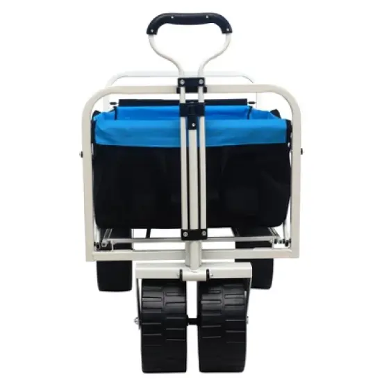 SKRAN Beach Wagon Folding cart Camping cart Tools Shopping Fishing cart with Extra Wide All-Terrain Wheels,with Plastic Table,Bearing 150 pounds image {7}
