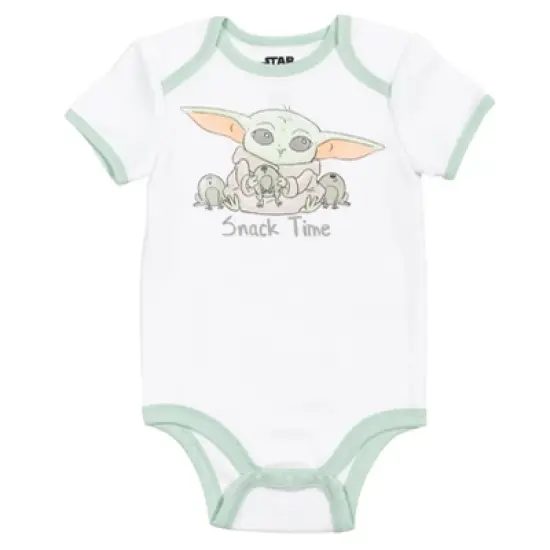 Star Wars The Child Baby Bodysuit Pants Bib and Hat 4 Piece Outfit Set Newborn to Infant image {1}