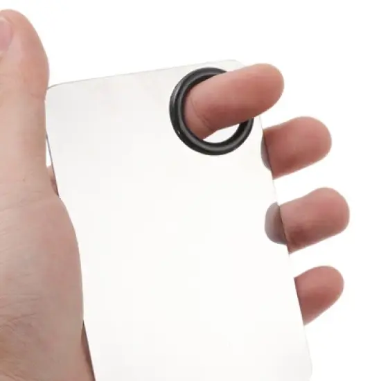 Unique Bargains Portable Square Small Nail Art Palette Silver Tone 1 Set image {2}