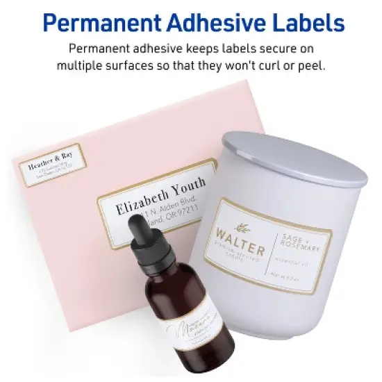 Avery Labels with Metallic Gold Border, 2" x 4", 100 Labels (6506) image {6}