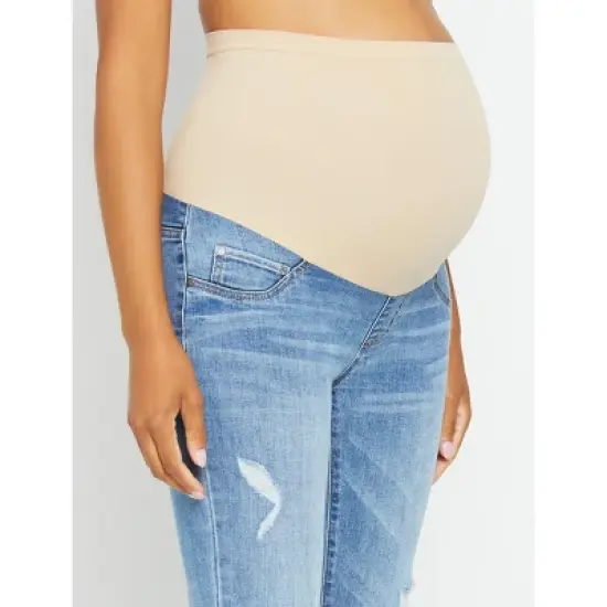 Indigo Blue Sustainable Secret Fit Belly Skinny Leg Maternity Jeans | Motherhood Maternity image {3}