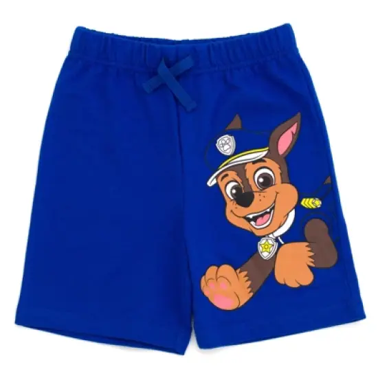 Paw Patrol Chase Skye Rubble Marshall Cosplay T-Shirt and Bike Shorts French Terry Outfit Set Toddler to Big Kid image {4}