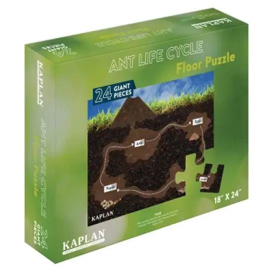 Kaplan Early Learning STEM Learning Life Cycle Floor Puzzle from Egg to Ant - 24 Pieces image {1}