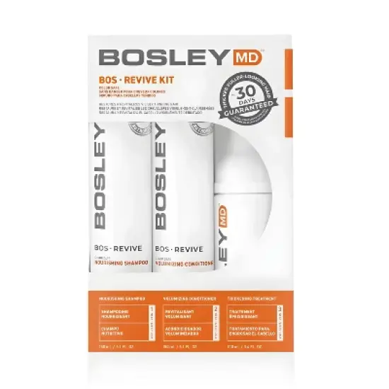 BosleyMD BOS-REVIVE Starter KIT for Visibly Thinning Color-Treated Hair - Color-Safe (Orange) Shampoo + Conditioner + Treatment | Bosley MD image {4}