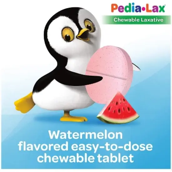 Pedia-Lax Laxative Chewable Tablets for Kids - Ages 2-11 - Watermelon - 30ct image {4}