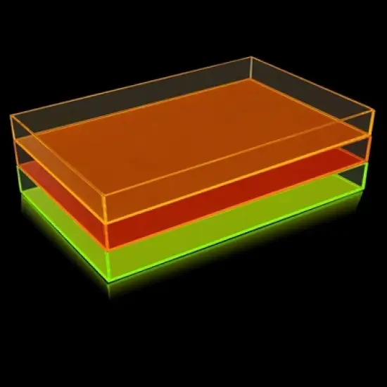 OnDisplay Electric Neon Luxe Clear Acrylic Stackable Cosmetic/Jewelry Tray image {1}