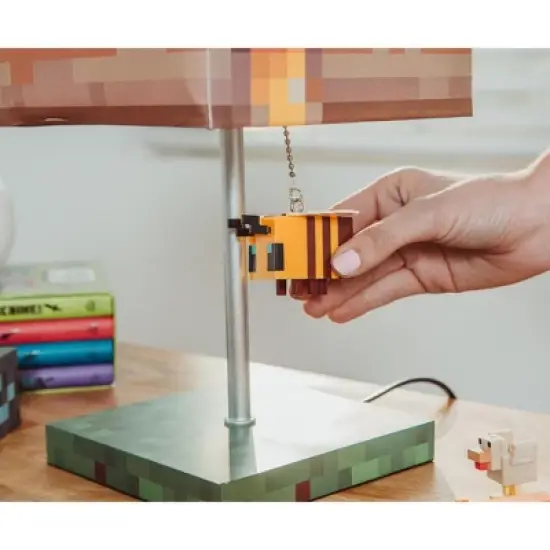 Ukonic Minecraft Yellow Bee Nest Block Desk Lamp with 3D Bee Puller image {4}