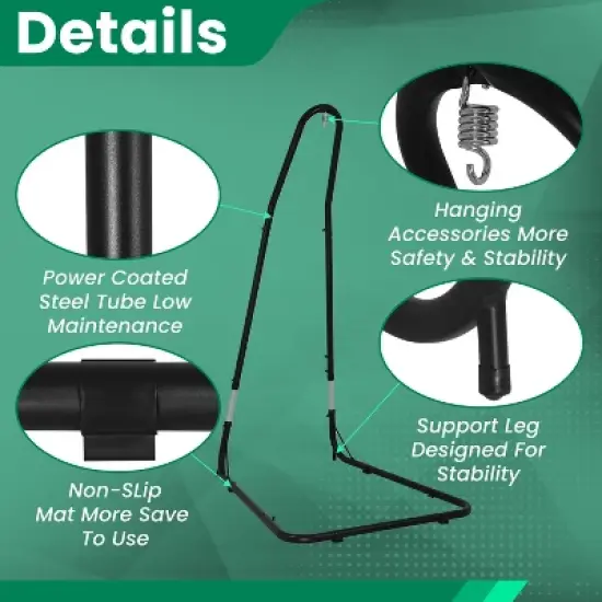 FDW Hammock Chair Stand Adjustable Height, Stand Only image {2}