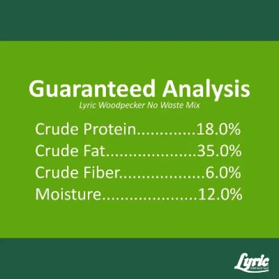 Lyric Woodpecker Wild Bird Seed for Outside Feeders, Shelled, No Waste Bird Seed with Nuts & Dried Fruit, 5 lb Bag image {8}