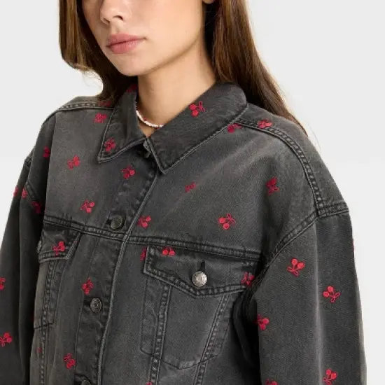 Women's Denim Oversized Trucker Jacket - Wild Fable&trade; image {3}