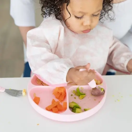 Bumkins Grip Dish Dining Plate - Pink image {4}