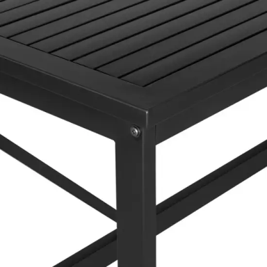 Whisen Iron Outdoor Dining Set with Acacia Wood Armrest Suitable For Patio, Balcony Or Backyard image {12}