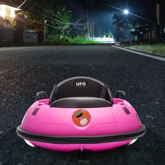 12V Kids Bumper Car with Remote Control, 360&deg; Spin, 3 Speed Modes, LED Flashing Lights image {6}
