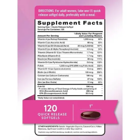 Nature's Truth Prenatal Vitamin with DHA | 120 Softgels image {1}