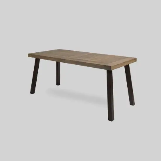 Della-Hermosa 7pc Acacia Wood Dining Set - Gray - Christopher Knight Home image {2}