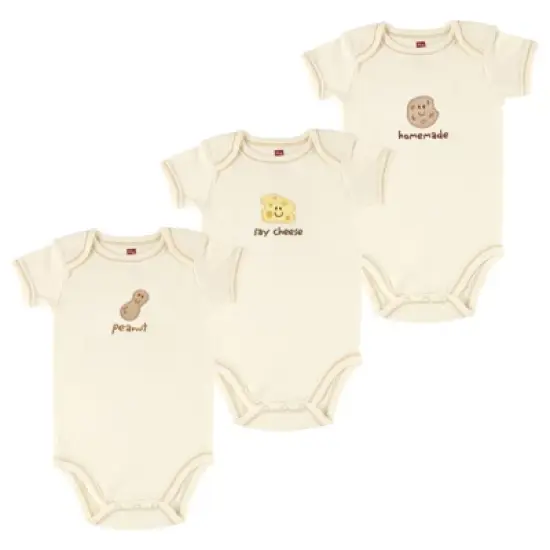 Touched by Nature Organic Cotton Bodysuits 3pk, Peanut image {1}