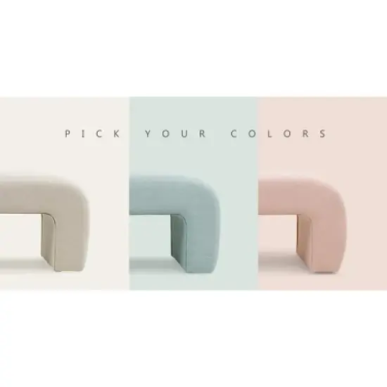 Lily 47" Contemporary Farmhouse Upholstered Bench-The Pop Maison image {2}