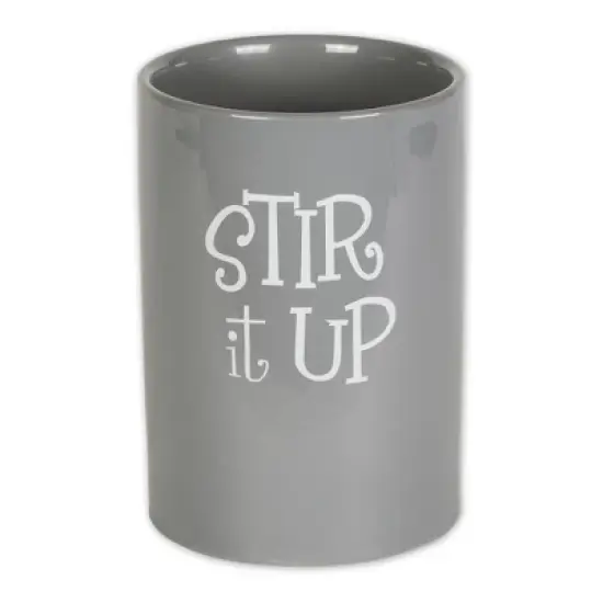 Design Imports Gray Stir It Up Ceramic Utensil Holder image {8}