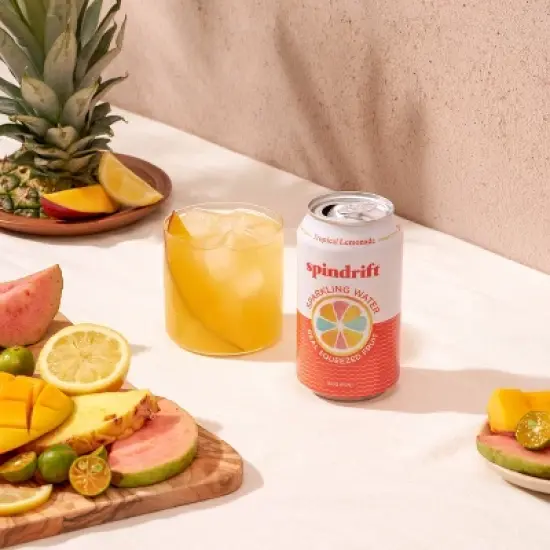 Spindrift Tropical Lemonade Sparkling Water - 8pk/12 fl oz Cans image {4}