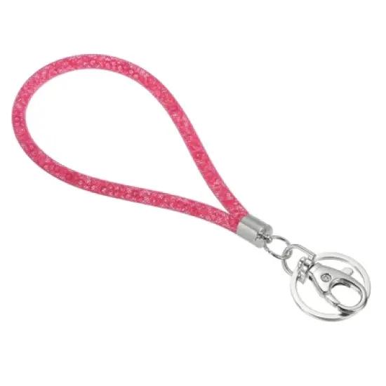 Unique Bargains Crystal ID Card Wristlet Bling Keychain Lanyards with Metal Clasp image {10}