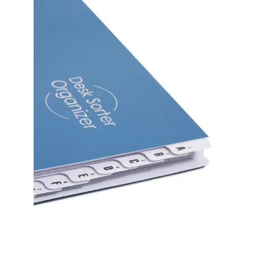 Smead Expandable Indexed Sorter 1-20/A-Z Index Legal Size Pressboard Navy Blue 89237 image {2}