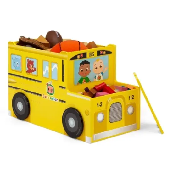 Delta Children Cocomelon School Bus Toy Box - Greenguard Gold Certified image {3}