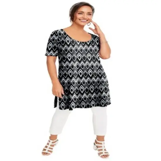 Jessica London Women&rsquo;s Plus Size Mega Knit Tunic image {6}