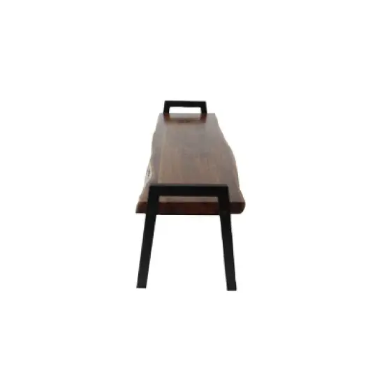 Natural Wooden Bench Brown - Olivia & May image {2}