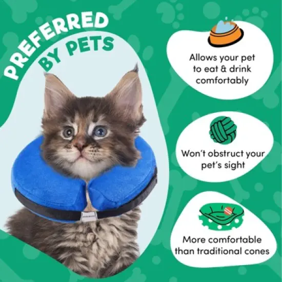 Bencmate Protective Inflatable Collar for Dogs and Cats - Soft Pet Recovery Collar Does Not Block Vision E-Collar ( image {3}