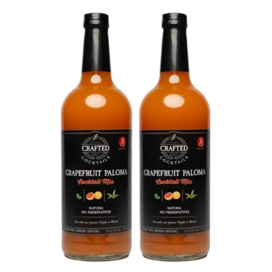 Crafted Cocktails Grapefruit Paloma Mi: 2 Pack&nbsp; Pink Grapefruit and Lime Juice with Organic Agave: 35 Calories Per Serving, 8 Cocktails Per Bottle image {9}