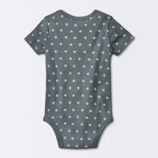 Baby 4pk Short Sleeve Moons Bodysuit - Cloud Island&trade; Gray image {1}