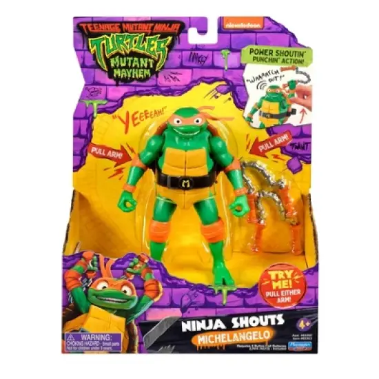 Teenage Mutant Ninja Turtles: Mutant Mayhem Ninja Shouts Michelangelo Action Figure image {1}