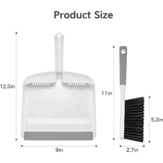 SetSail Mini Broom and Dustpan Set, Portable Cleaning Brush image {1}