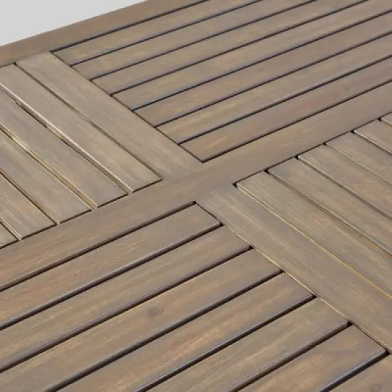 Bennett 7pc Acacia Wood and Wicker Dining Set - Christopher Knight Home image {5}