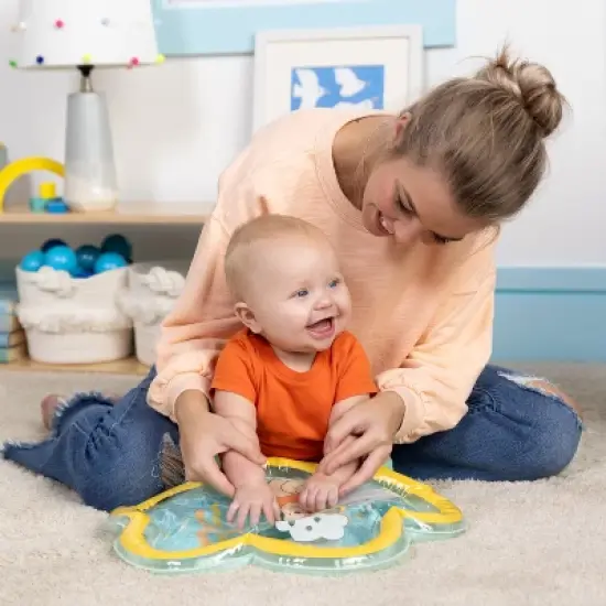 Bright Starts Disney Winnie the Pooh Once Upon a Tummy Time Water Mat - Blue image {1}