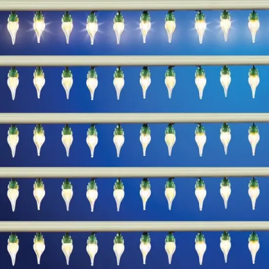 Collections Etc 50 Twinkling White LED Wired Rope String Lights image {1}