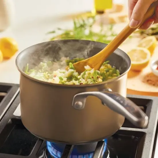 Anolon Ascend 3qt Hard Anodized Nonstick Saucepan with Lid Bronze image {6}