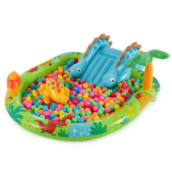 Intex 57166EP Little Dino Dinosaur Themed Inflatable Backyard Pool Play Center image {2}