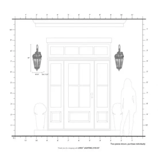 Livex Lighting Berkshire 1 - Light Wall Light in  Bronze image {1}