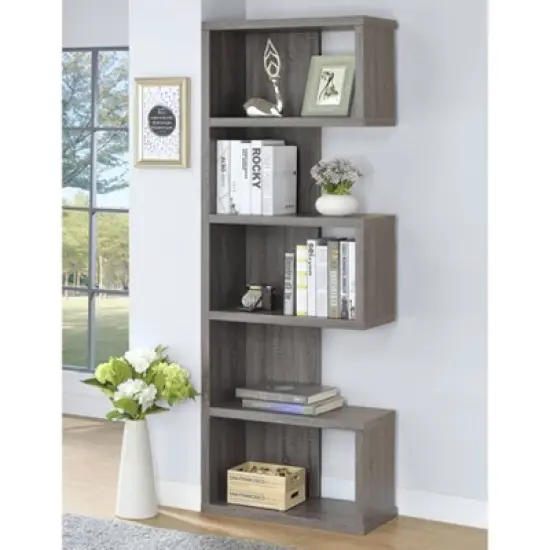 Joey 5 Shelf Bookcase Salvaged - Coaster image {1}